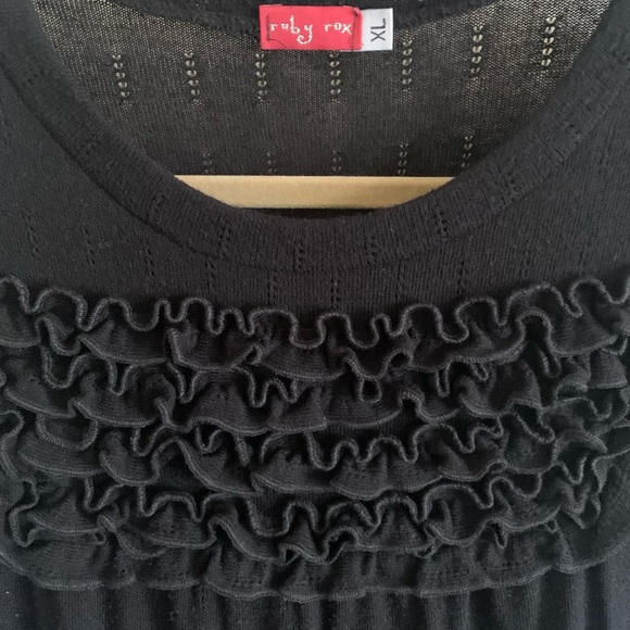 Knit Pull Over Black Dress Size XL - Picture 3 of 4